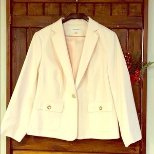 Blush colored Calvin Klein blazer